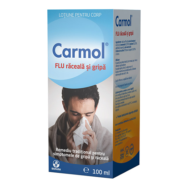 Carmol Flu raceala si gripa Biofarm - 100 ml imagine produs 2021 Biofarm